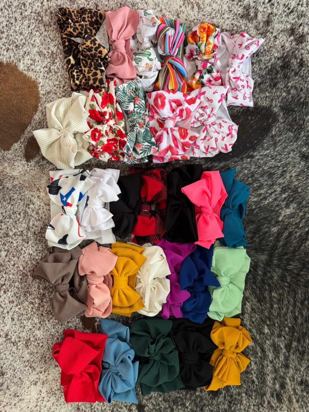 30 Assorted little girl Bow Headbands - Multi-Color and Design
